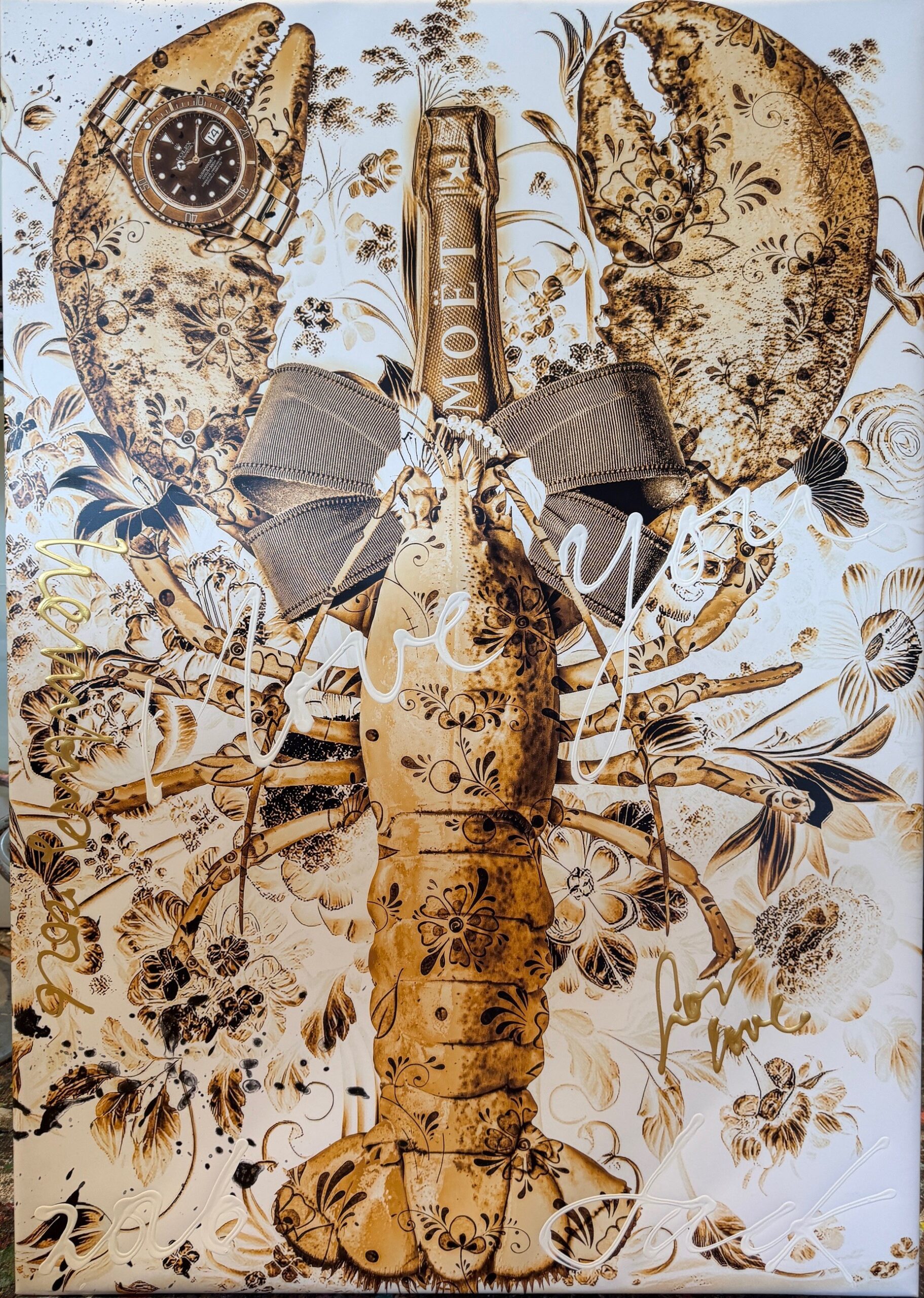 Modern pop art schilderij - KREEFT ORANGE - Jacksart - 70x100