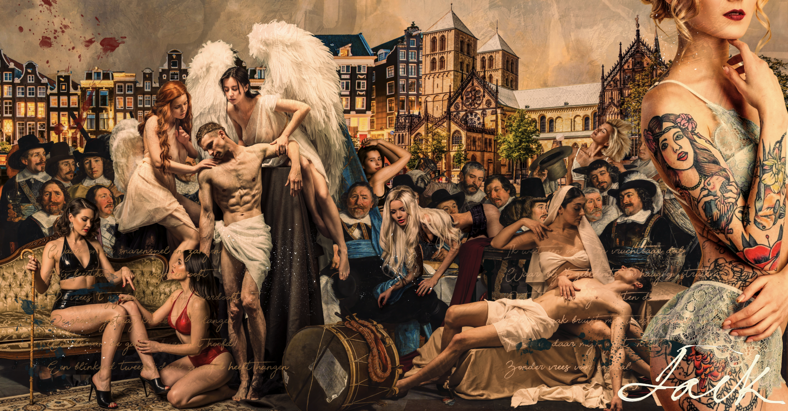The Victory Feast - 100x200 Modern pop art schilderij - The Victory Feast - Jacksart - 100x200
